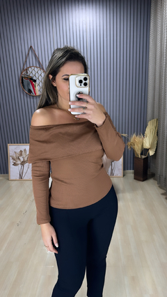 Blusa canelada ciganinha - loja online