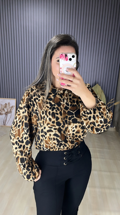 Croped camisa botões na internet