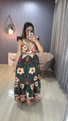 Vestido longo inspirado farm - Visajo Store