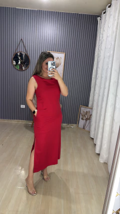 Vestido midi linho - comprar online