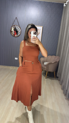 Conjunto saia MIDI linho - loja online