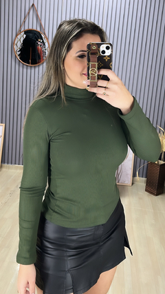 Blusa térmica canelada Gola