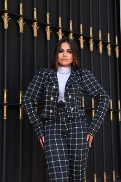 Imagem do Conjunto calça blazer malha crepe