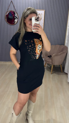 Vestido camisetão onça - comprar online