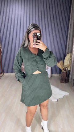 Conjunto shorts saia alfaiataria