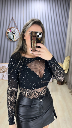 Body Arrastão strass - loja online