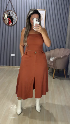 Conjunto saia midi linho - Visajo Store