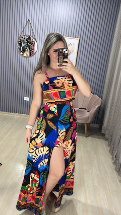 Vestido longo shorts Samara na internet