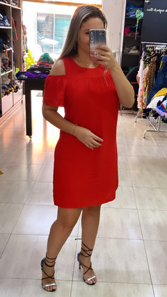 Vestido Jaki vermelho liso - Visajo Store