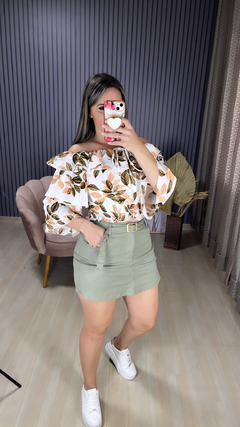 Shorts saia sarja jeans na internet