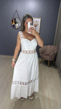 Vestido longuete com gripir