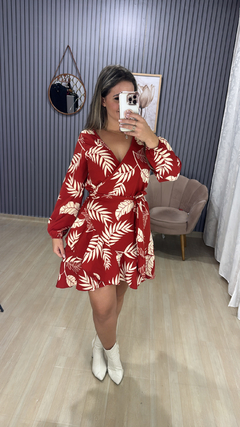 Vestido envelope manga longa - loja online