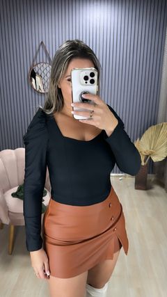 Croped Aline manga longa na internet