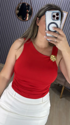 Cropped poliamida Drapiado na internet