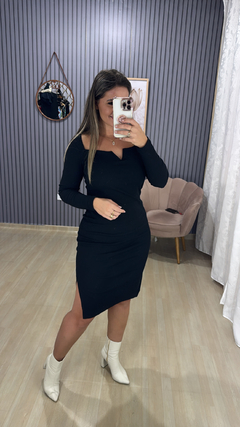 Vestido Ribana manga longa - comprar online