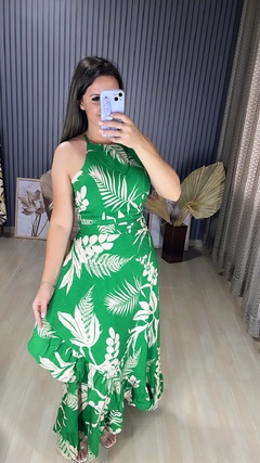 Conjunto saia envelope folhas na internet