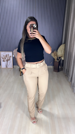 Calça alfaiataria cinto - comprar online