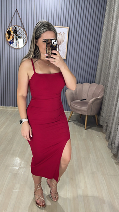 Vestido canelado mari na internet