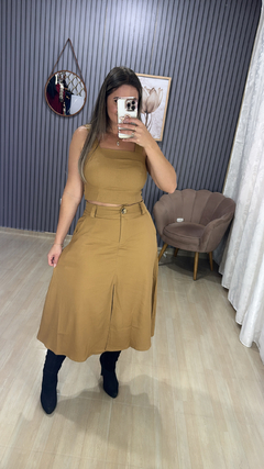 Conjunto saia MIDI linho - Visajo Store