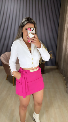 Shorts saia linho - comprar online