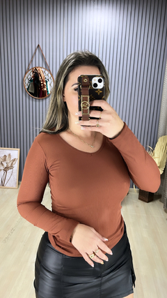 Blusa básica térmica canelada - Visajo Store