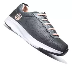 ZAPATILLAS DE MUJER DEPORTIVAS GRIS/CORAL Art.203 - Alem Calzados