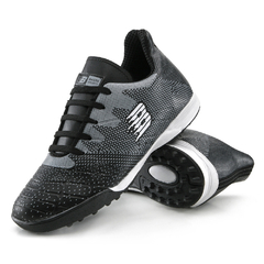 BOTIN DE FUTBOL 5 BASTO GRIS/NEGRO - Alem Calzados
