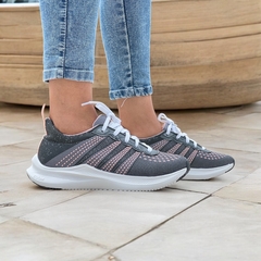 ZAPATILLAS MUJER RESISTENTES GRIS/CORAL Art. 32 - tienda online