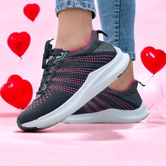 ZAPATILLAS MUJER RESISTENTES NEGRO/FUCSIA Art. 32