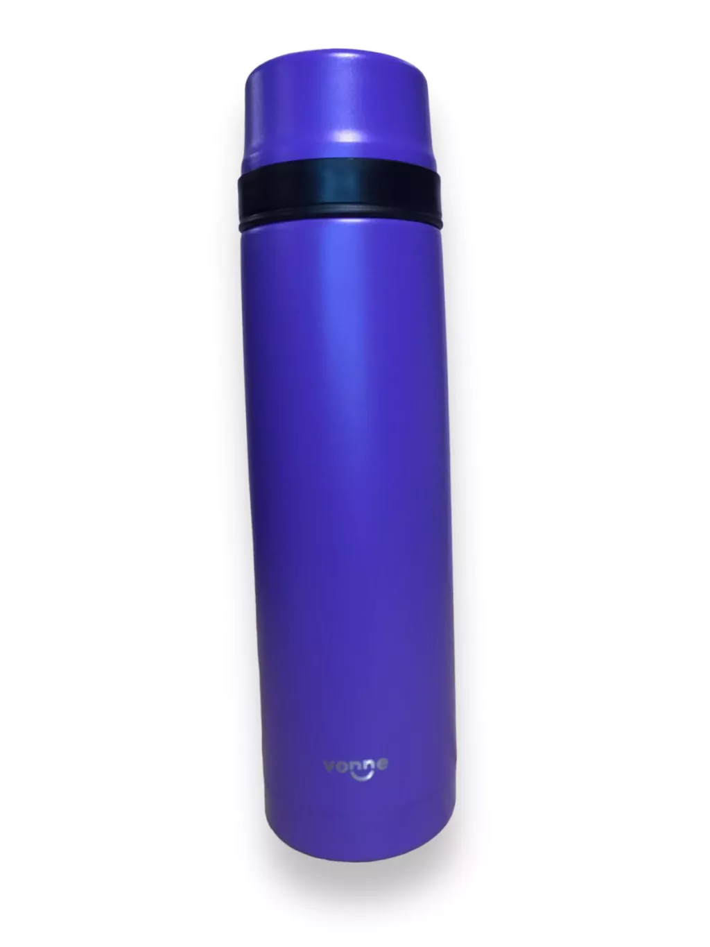 Termo 1 Lt Vonne Doble Capa De Acero Recubierto Tapa Boton