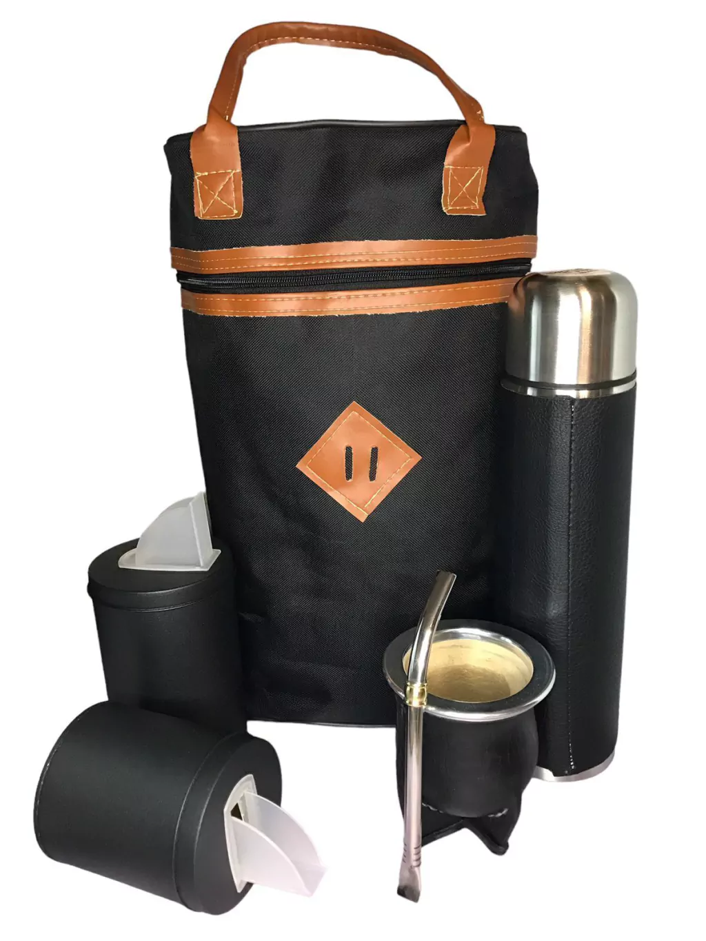 Set matero completo con mochila de cordura mate uruguayo termo acero