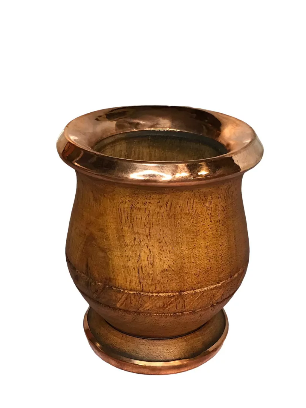 Mate de algarrobo con virola de cobre