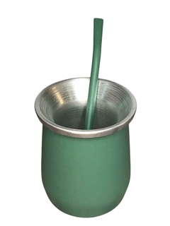 mate de aluminio doble capa termico con bombilla ideal tereré! - comprar online