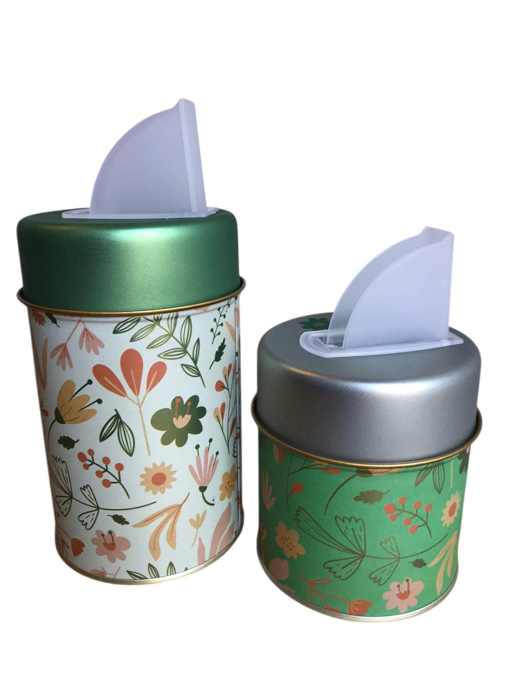 Latas x2 de yerba y azúcar con pico dosificador con diseño