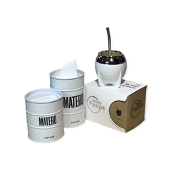 Set mate pampa con bombilla y latas matero - Matucha