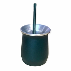 mate de aluminio doble capa termico con bombilla ideal tereré! - Matucha