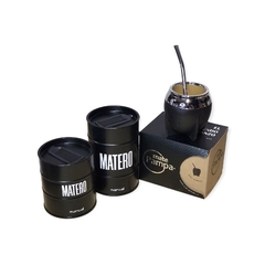 Set mate pampa con bombilla y latas matero - comprar online