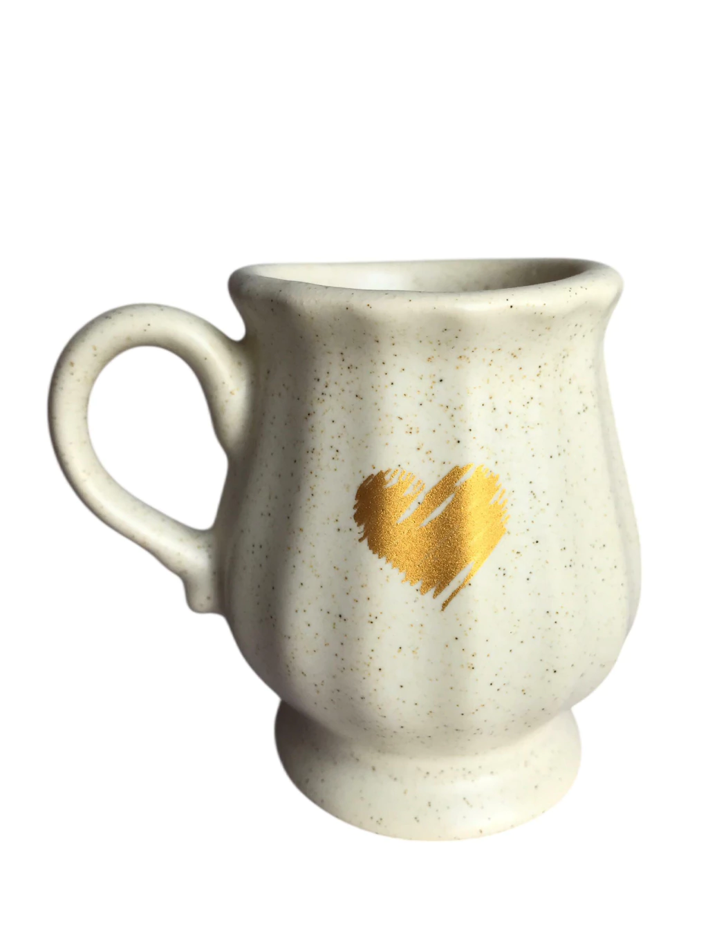 Mate cerámica vintage jaspeado corazón