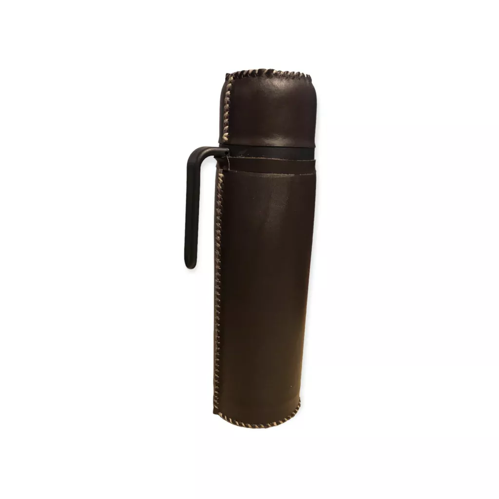 Termo media manija pico cebador 1 Lt forrado en cuero