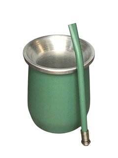 mate de aluminio doble capa termico con bombilla ideal tereré! en internet