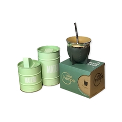 Set mate pampa con bombilla y latas matero - comprar online