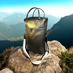 Morral matero ecocuero correa rayas - Matucha