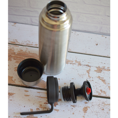Termo media manija de acero inoxidable con pico cebador doble capa termica - comprar online