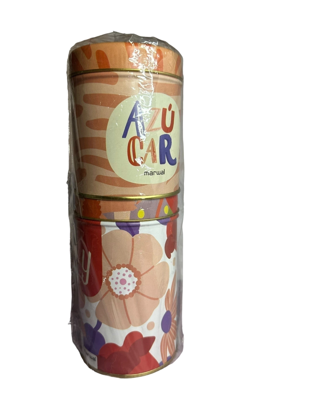 Juego de latas marwal estampadas