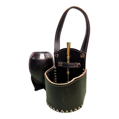 Posa Mate Auto Cuero rústico Artesanal 100% Cuero Portamate - - tienda online