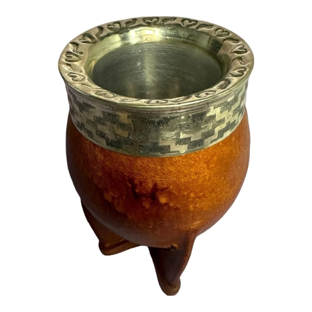 Mate imperial termico interior acero con virola y fleje de alpaca cincelada