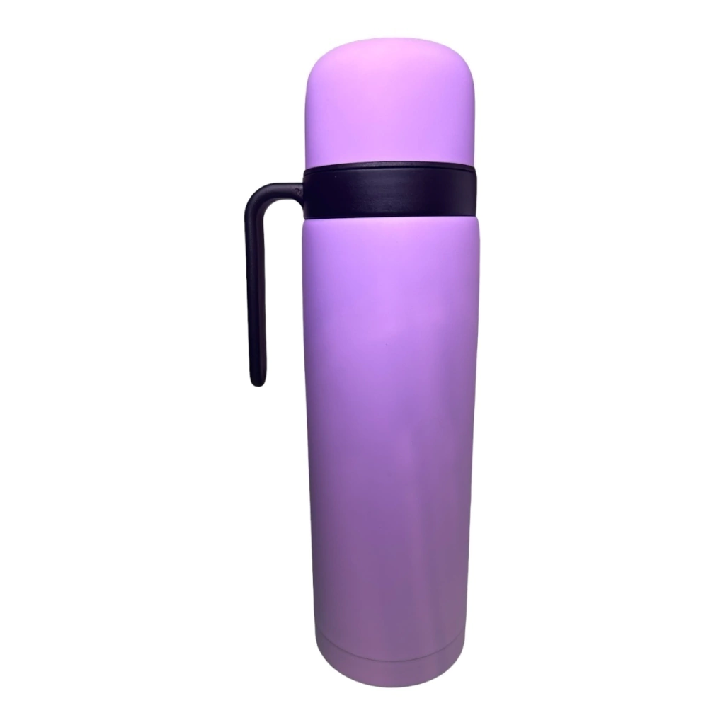 Termo media manija 1 Lt. Acero inoxidable engomado colores pastel
