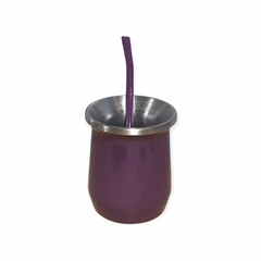 mate de aluminio doble capa termico con bombilla ideal tereré! - Matucha