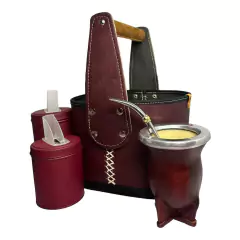 Set Matero Canasta Latas Economico Eco Cuero Camionero - Matucha