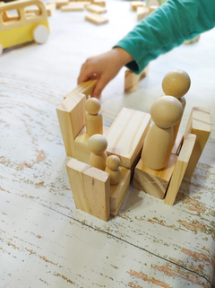 CAJA DE MADERA + 33 BLOQUES NATURALES - comprar online